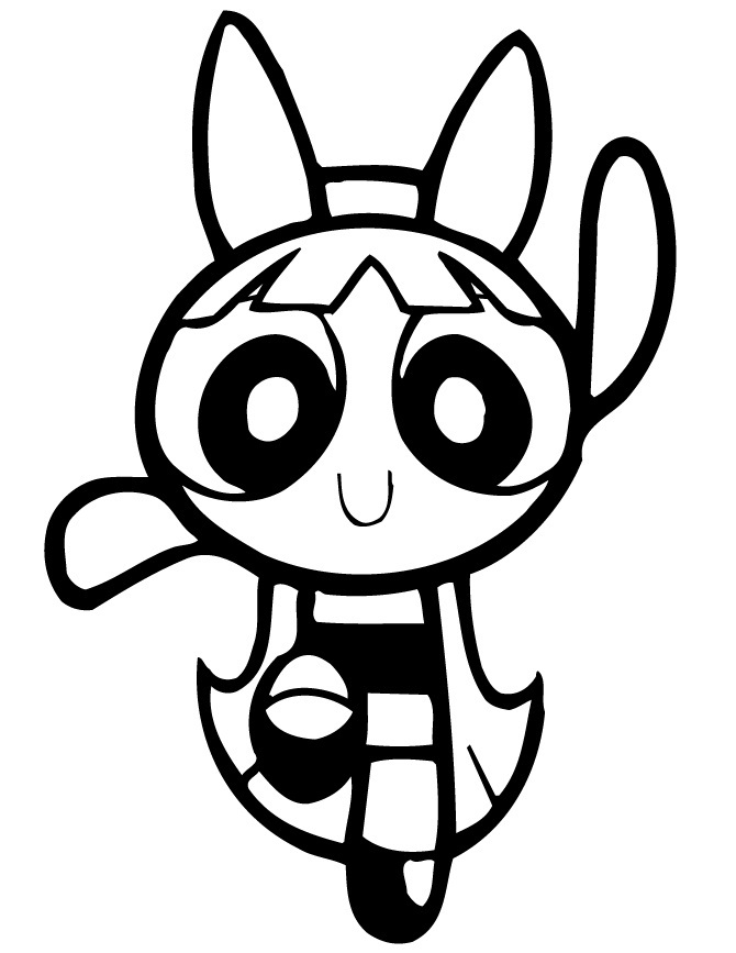 Plansa de colorat cu Fetele Powerpuff 7 13